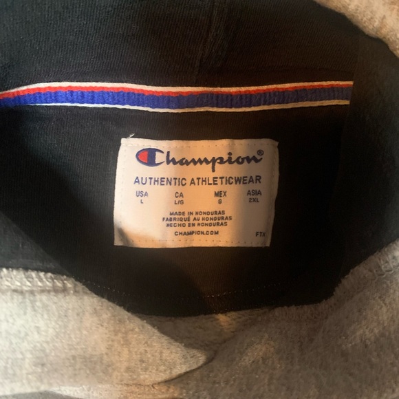 Champion Men's Grey Hoodie - Picture 2 of 5